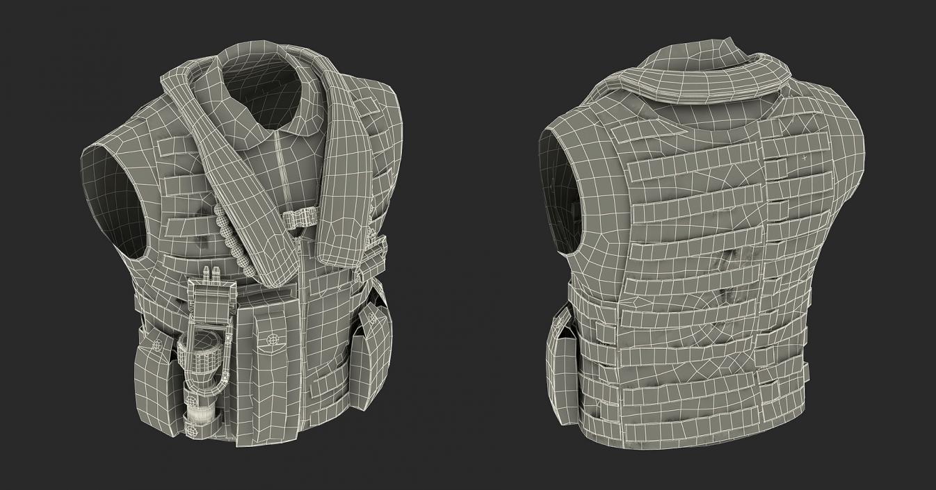 3D model Military Vests Collection