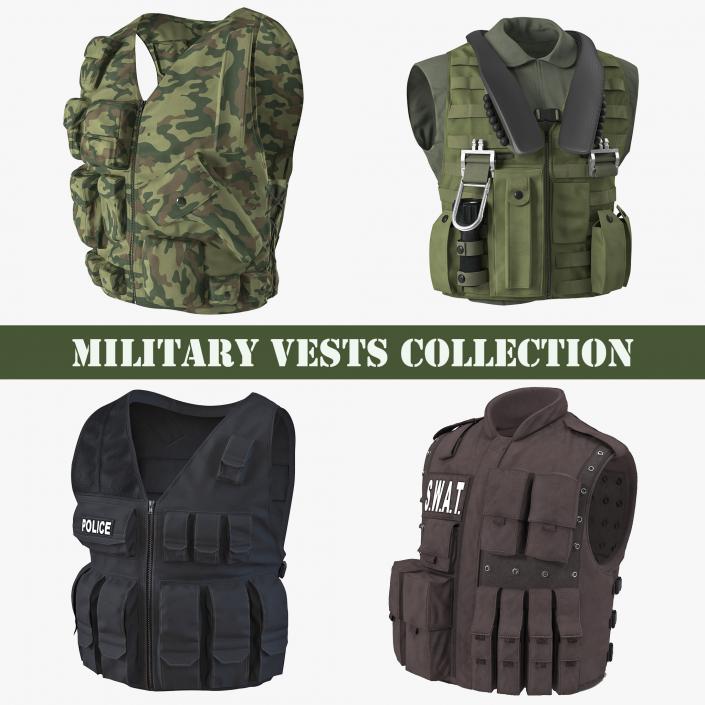 3D model Military Vests Collection