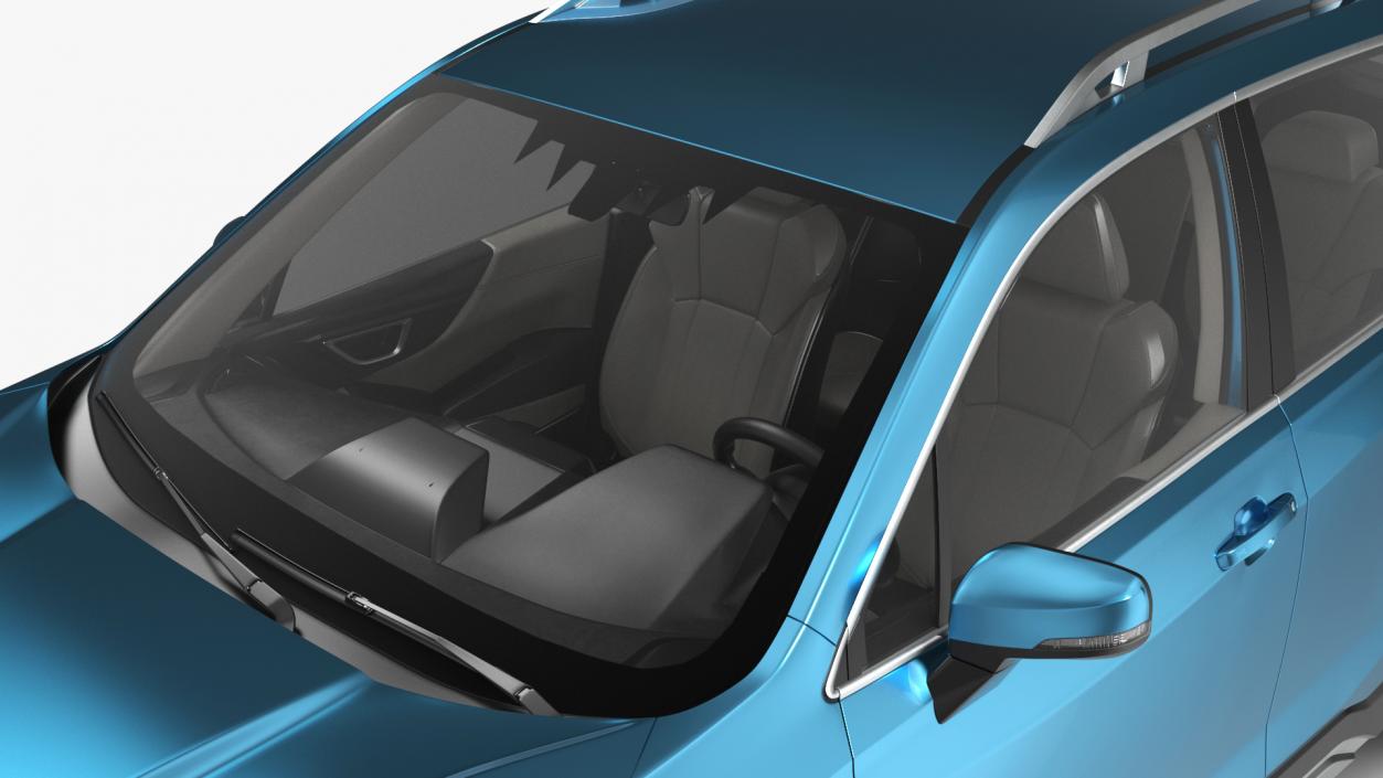 3D Blue Subaru Forester 2022 Simple Interior