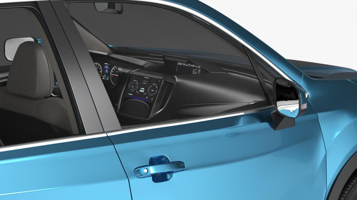 3D Blue Subaru Forester 2022 Simple Interior