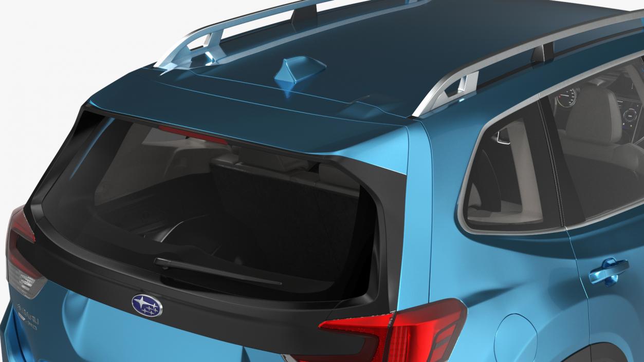 3D Blue Subaru Forester 2022 Simple Interior