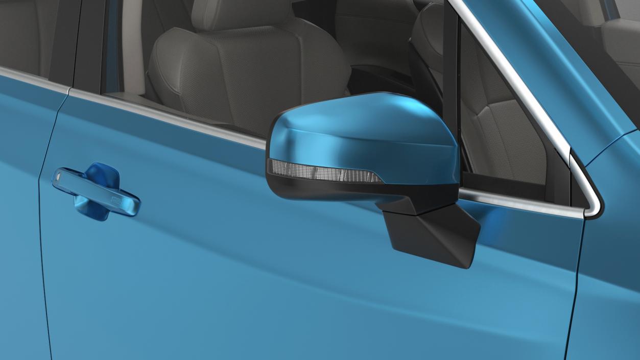 3D Blue Subaru Forester 2022 Simple Interior