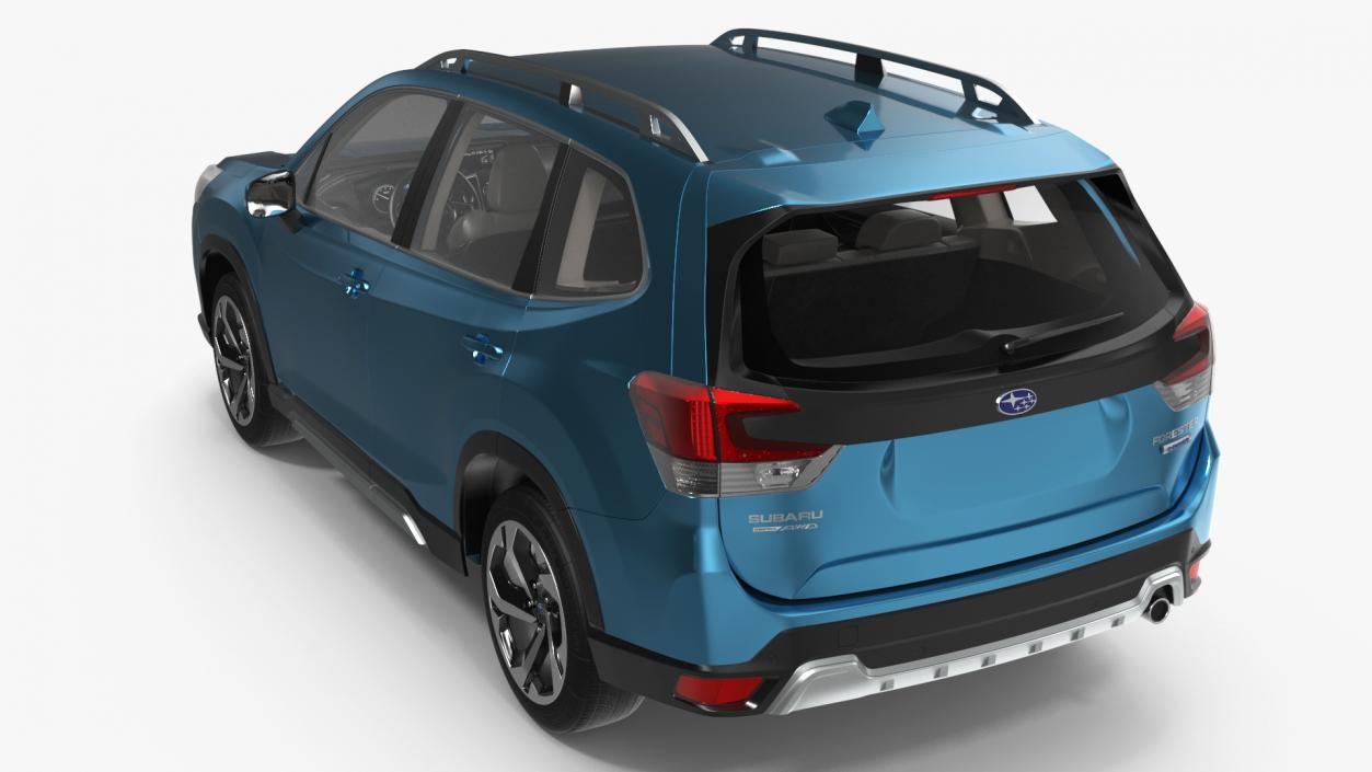 3D Blue Subaru Forester 2022 Simple Interior