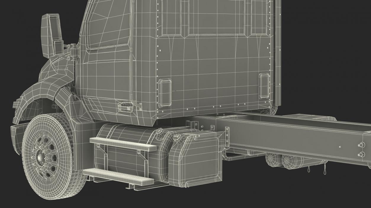 3D model Red Truck Peterbilt 537 Rigged