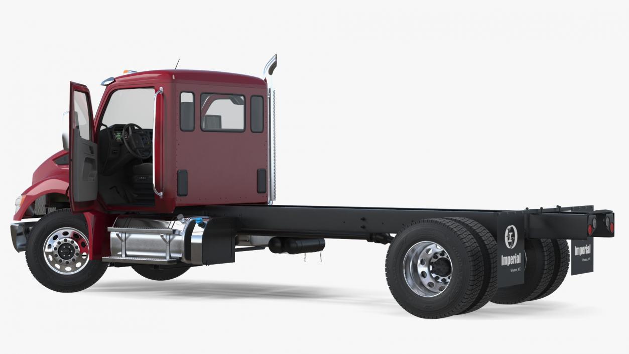 3D model Red Truck Peterbilt 537 Rigged