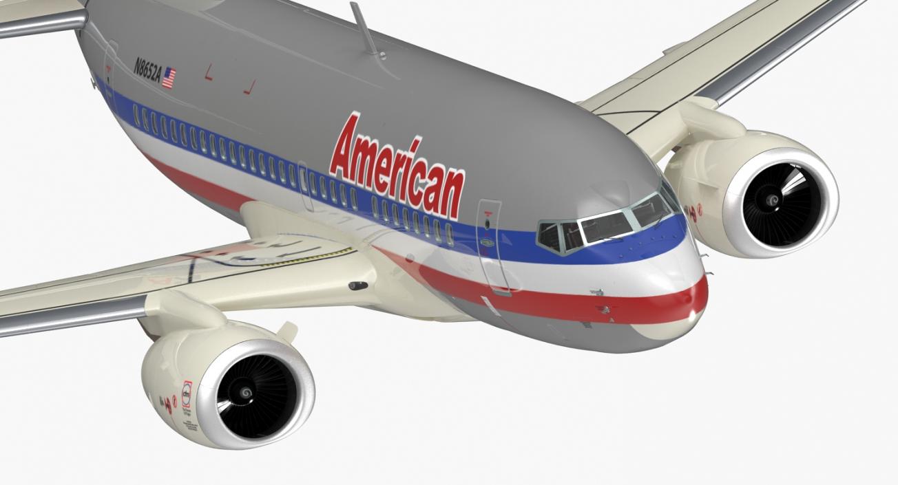 3D Boeing 737-600 with Interior American Airlines