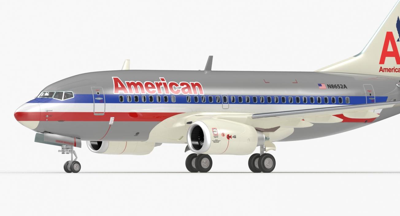 3D Boeing 737-600 with Interior American Airlines