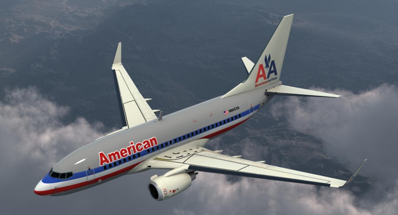 3D Boeing 737-600 with Interior American Airlines