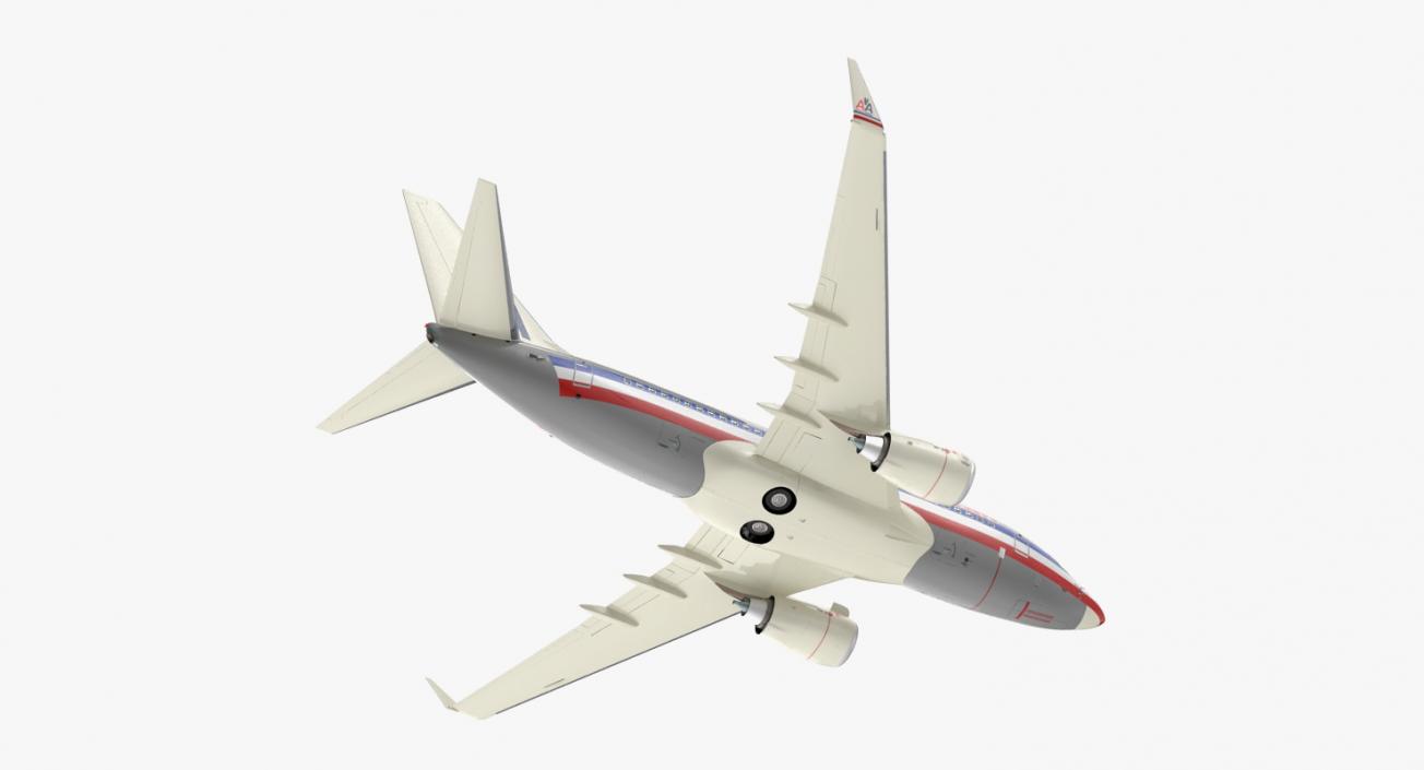 3D Boeing 737-600 with Interior American Airlines