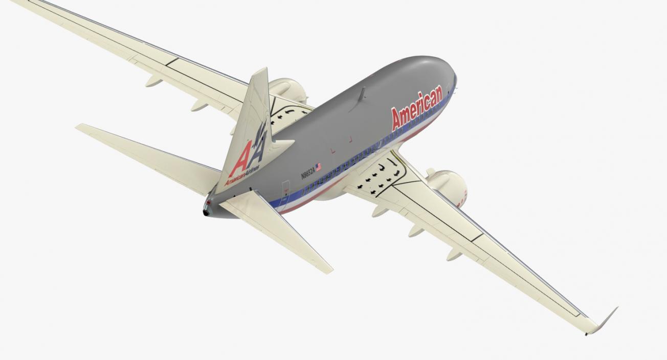 3D Boeing 737-600 with Interior American Airlines