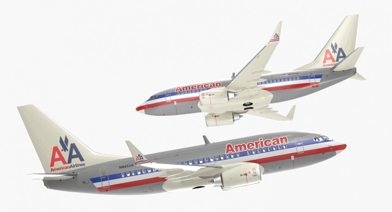 3D Boeing 737-600 with Interior American Airlines