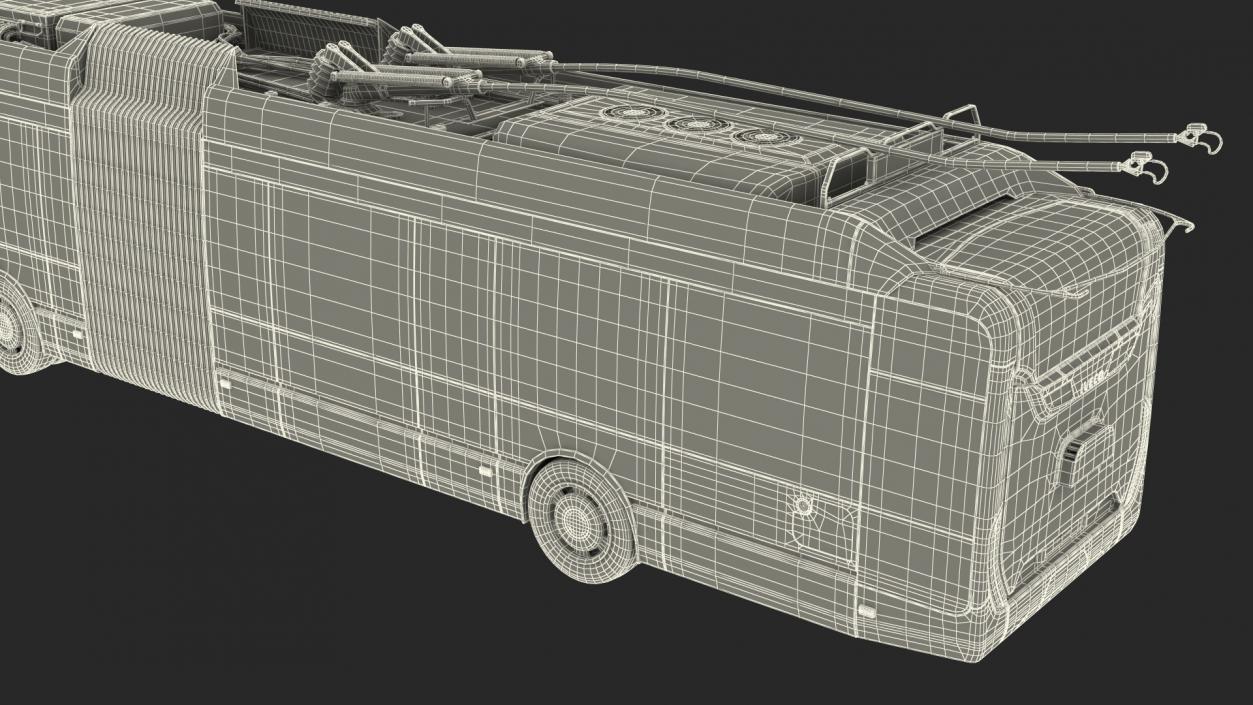 Iveco Crealis IMC Electric Trolleybus Rigged 3D model