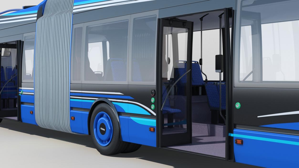 Iveco Crealis IMC Electric Trolleybus Rigged 3D model