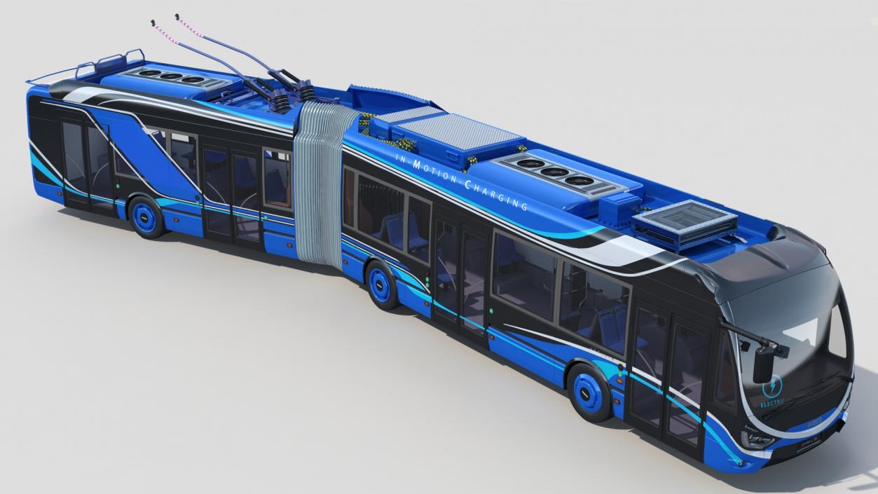 Iveco Crealis IMC Electric Trolleybus Rigged 3D model