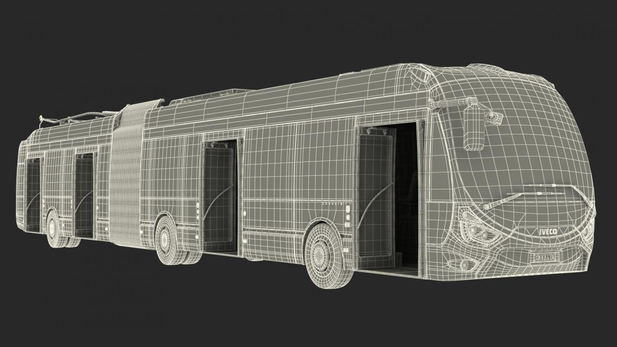 Iveco Crealis IMC Electric Trolleybus Rigged 3D model