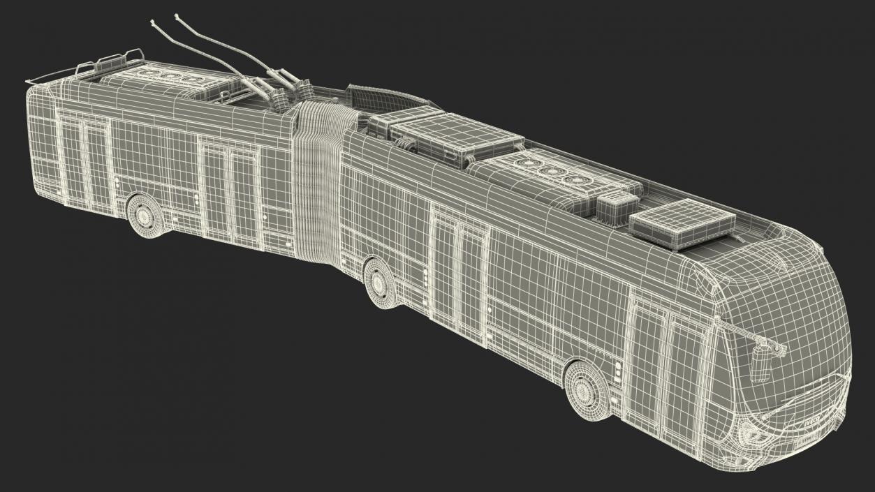 Iveco Crealis IMC Electric Trolleybus Rigged 3D model