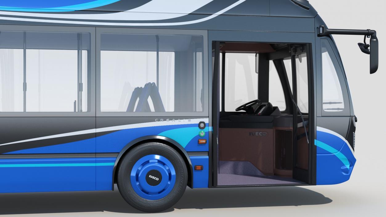 Iveco Crealis IMC Electric Trolleybus Rigged 3D model