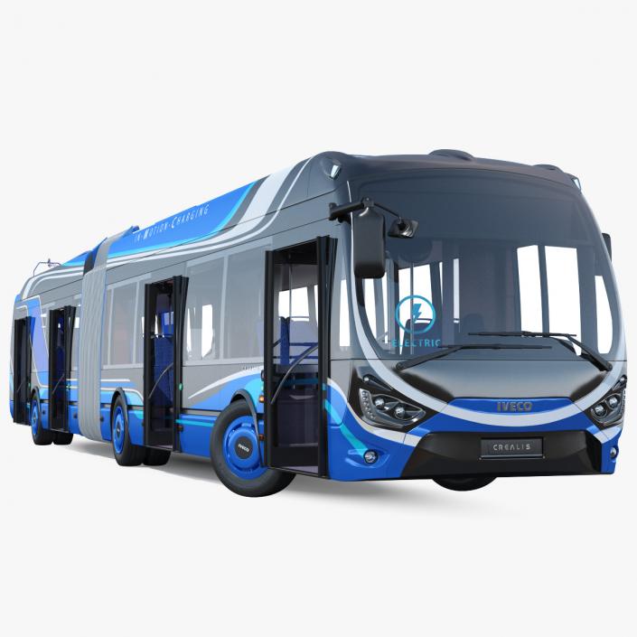 Iveco Crealis IMC Electric Trolleybus Rigged 3D model