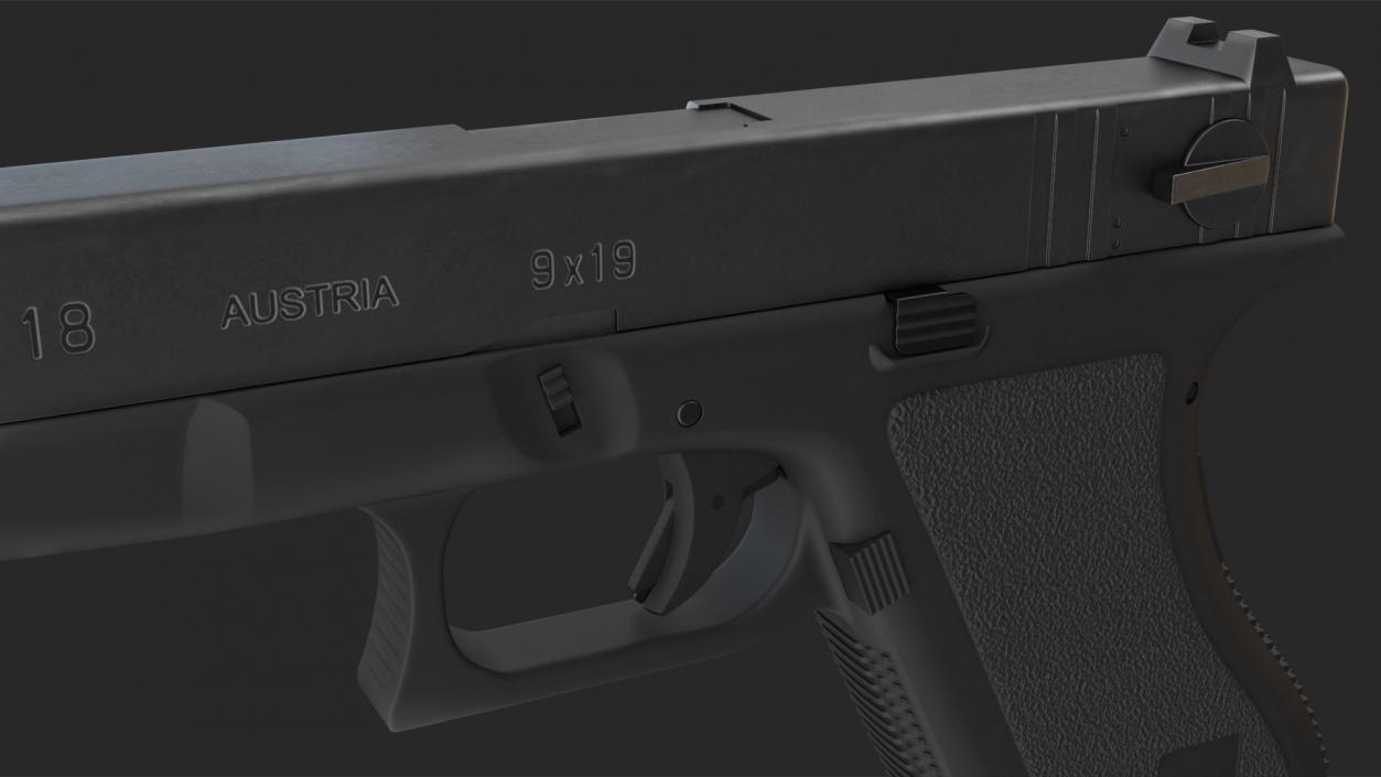 3D model Semiautomatic Pistol