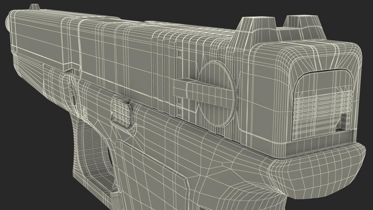 3D model Semiautomatic Pistol