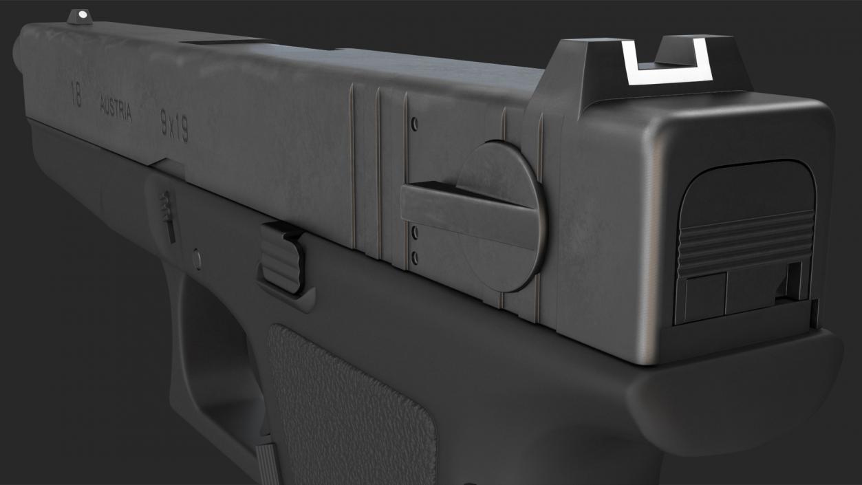 3D model Semiautomatic Pistol