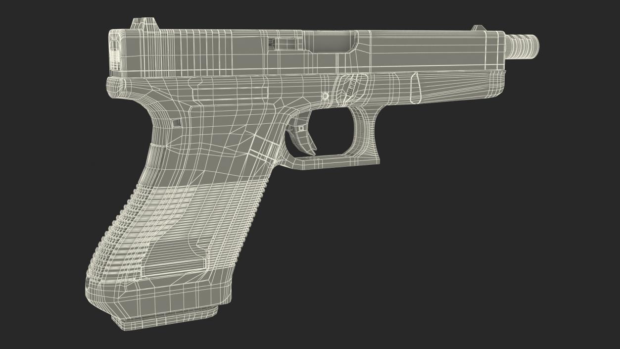 3D model Semiautomatic Pistol