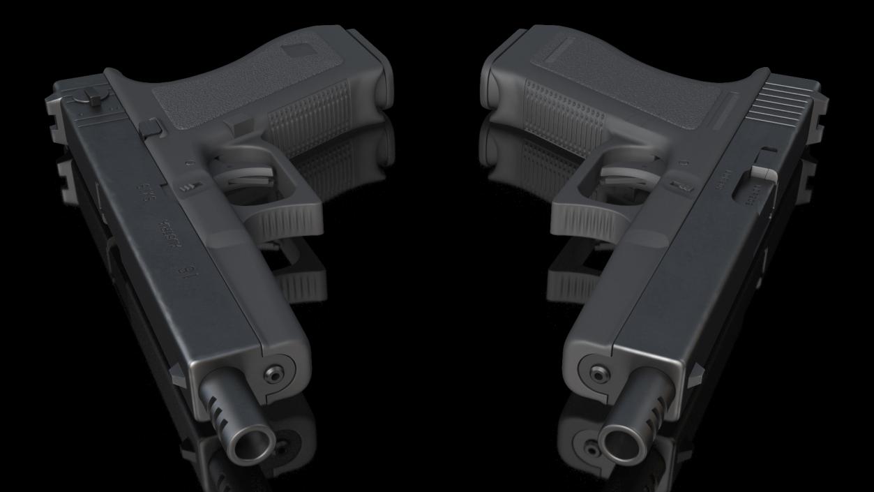 3D model Semiautomatic Pistol