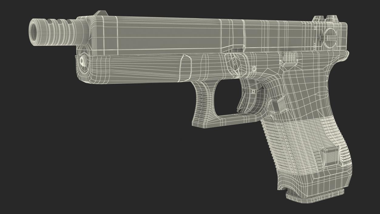 3D model Semiautomatic Pistol