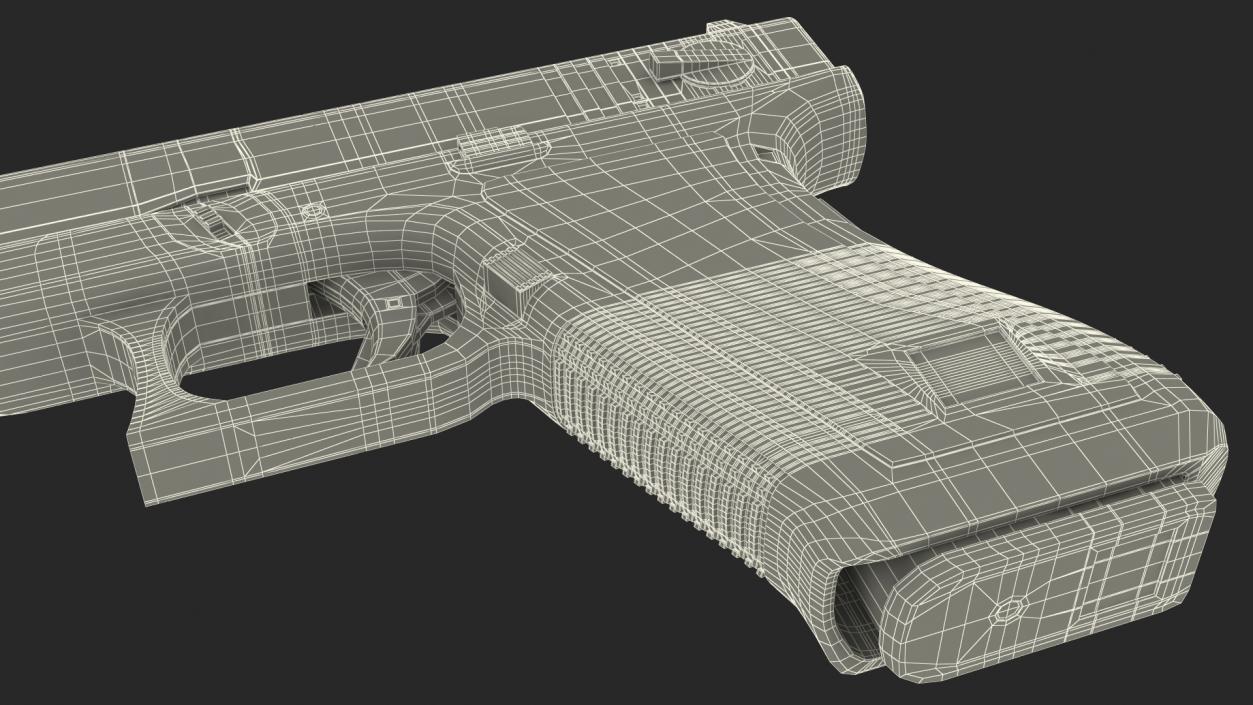 3D model Semiautomatic Pistol