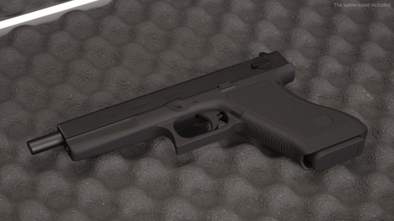 3D model Semiautomatic Pistol