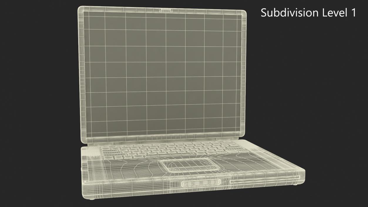 3D model Apple PowerBook G4 Laptop