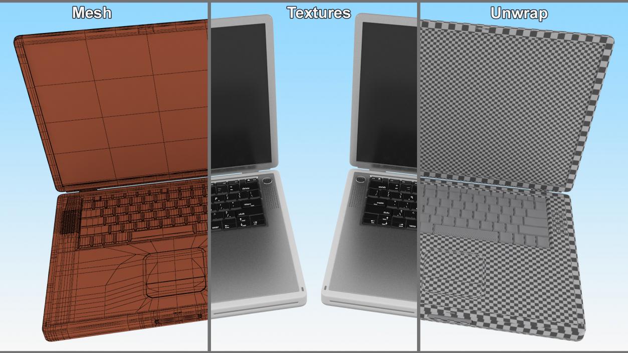 3D model Apple PowerBook G4 Laptop