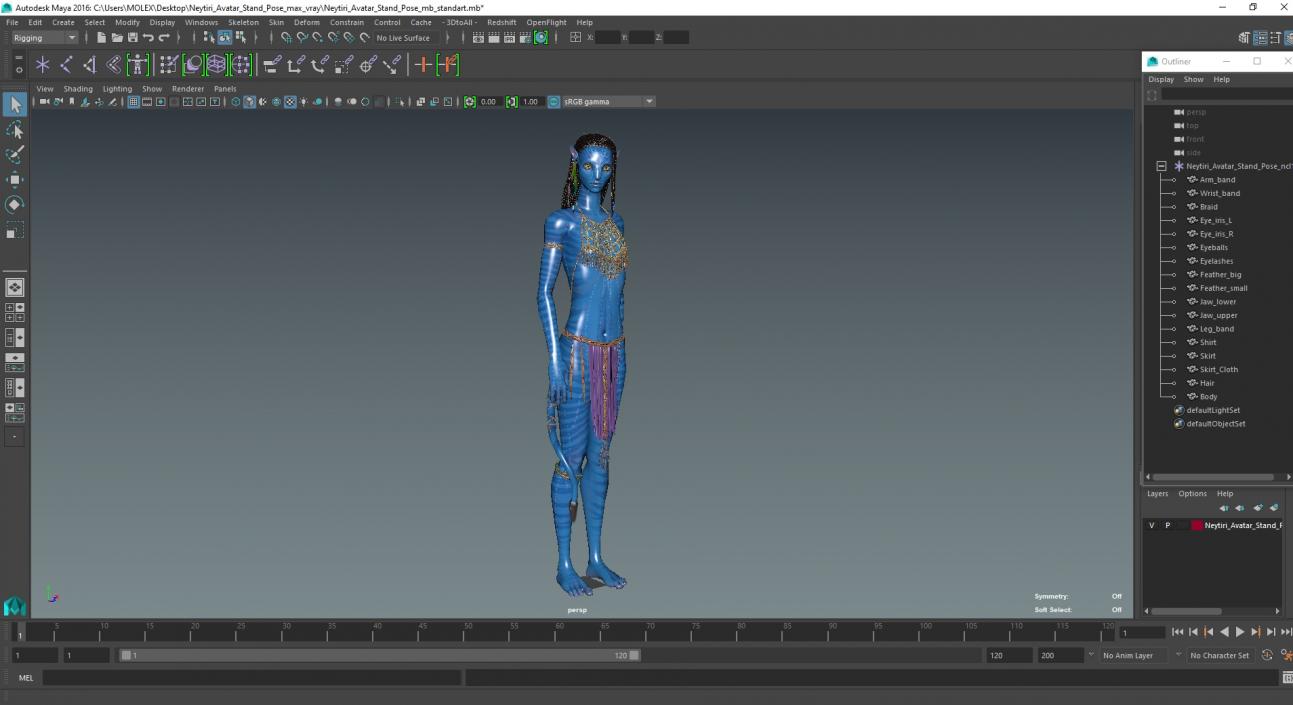 3D model Neytiri Avatar Stand Pose