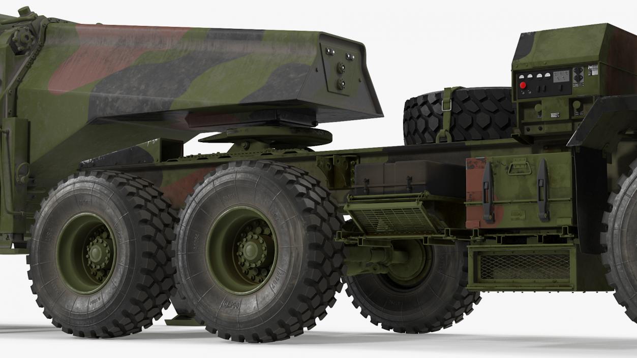 Camo M983 Tractor with THAAD TPY2 Radar 3D model