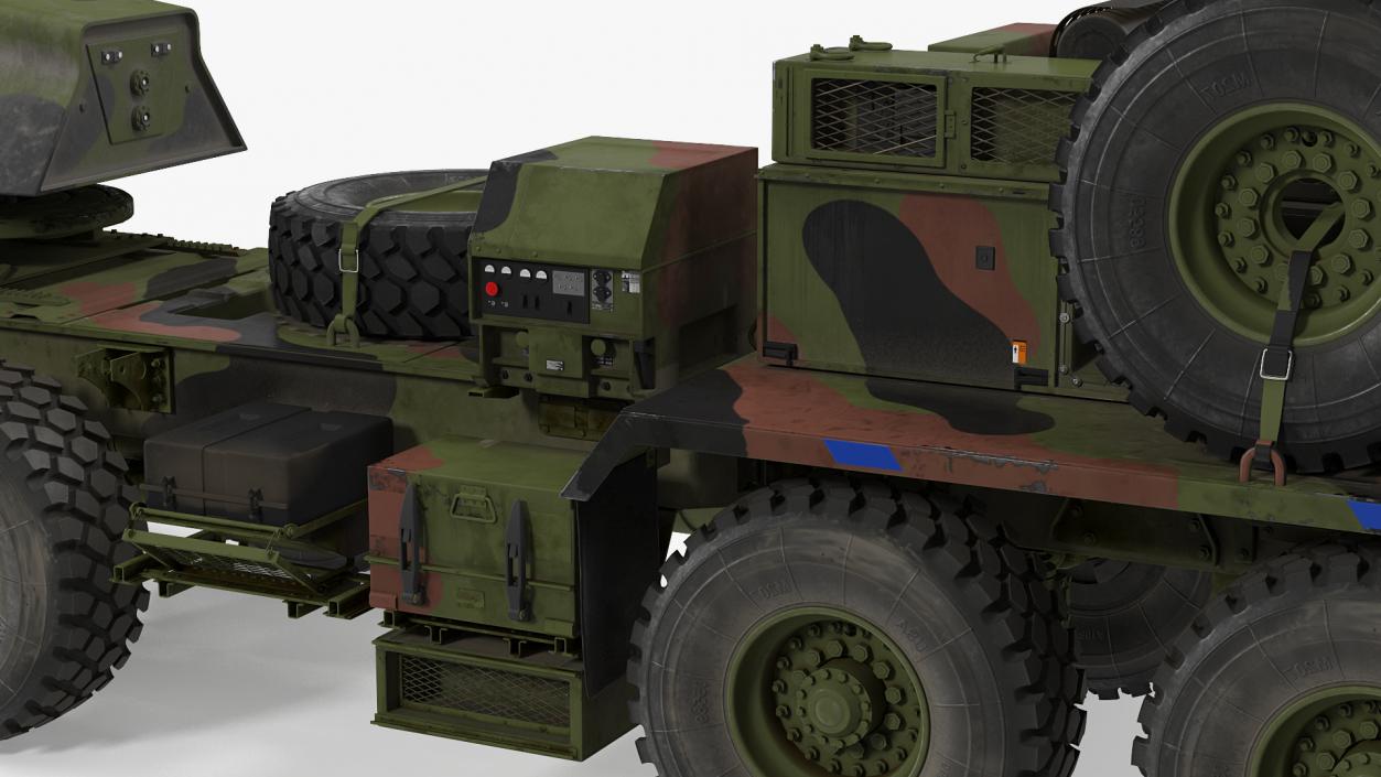 Camo M983 Tractor with THAAD TPY2 Radar 3D model