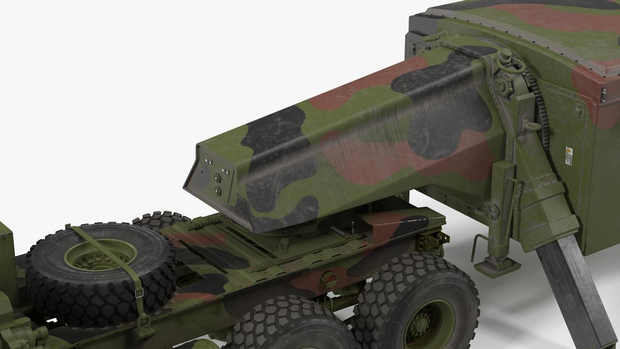 Camo M983 Tractor with THAAD TPY2 Radar 3D model