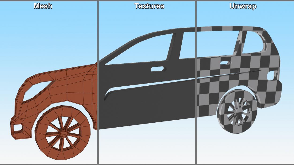 3D Car Silhouettes Collection 2 model