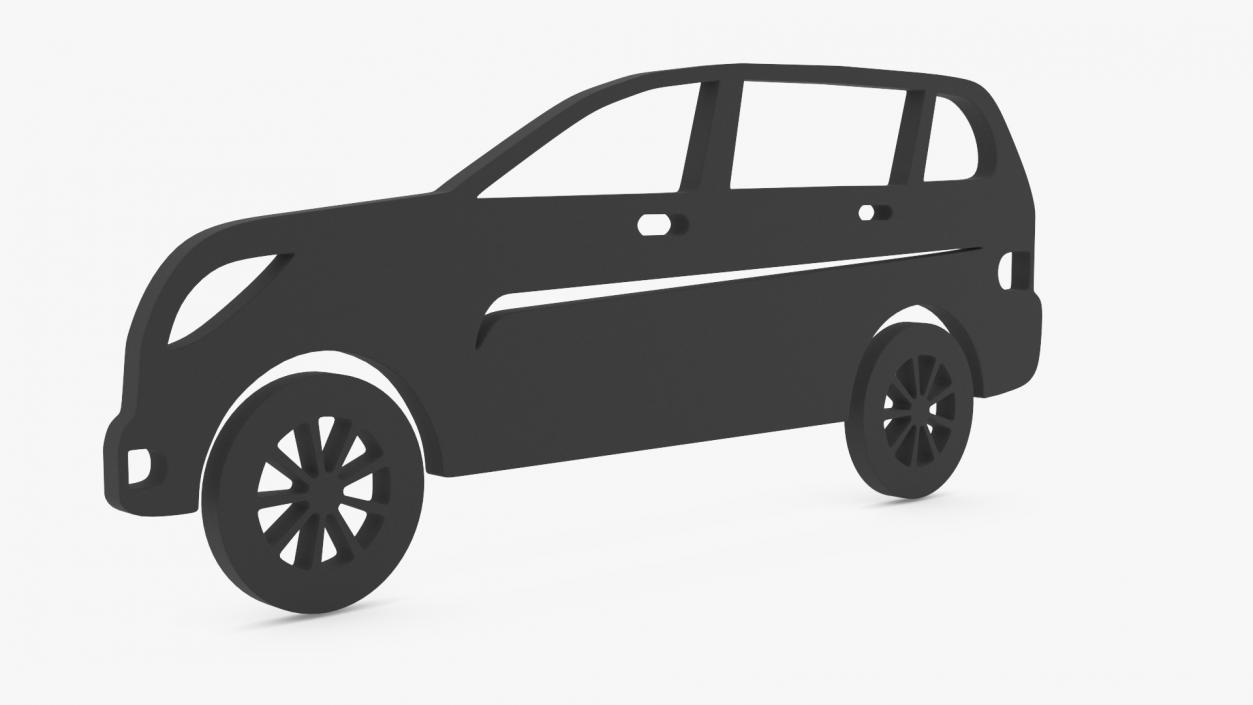 3D Car Silhouettes Collection 2 model