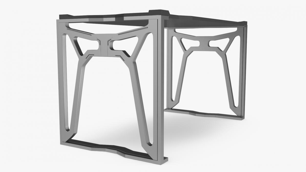 Sci-fi Table Orange 3D model