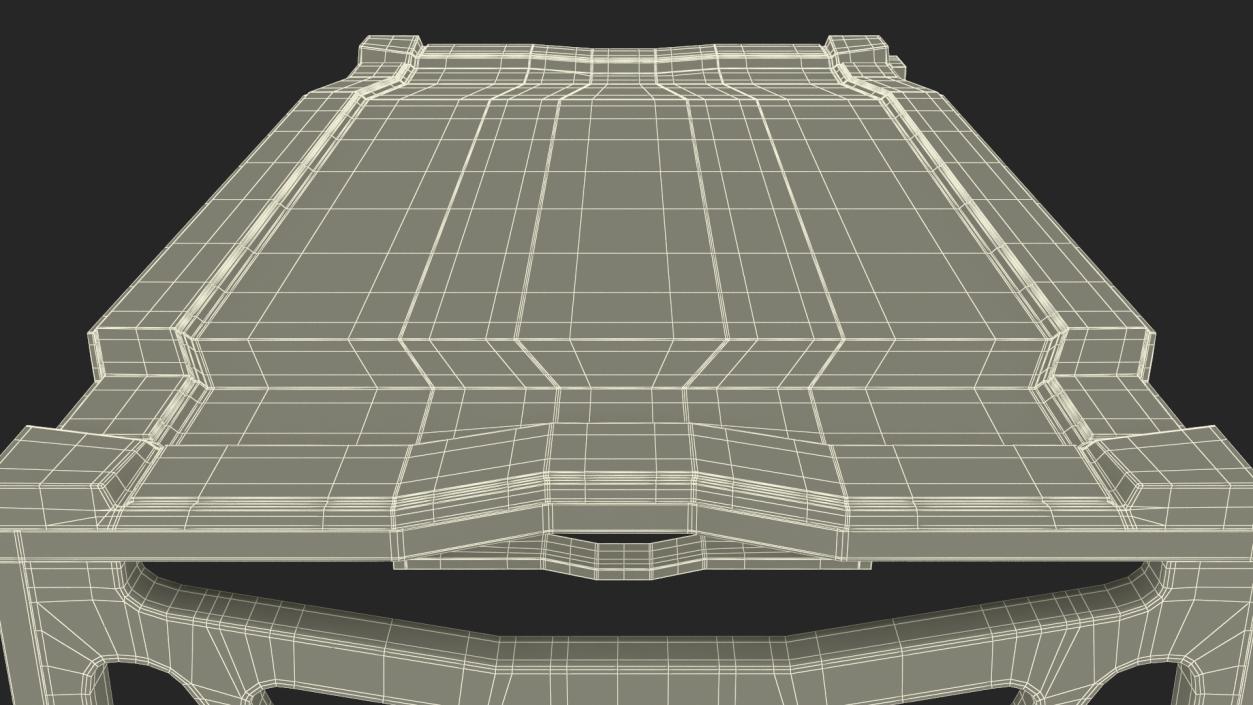 Sci-fi Table Orange 3D model