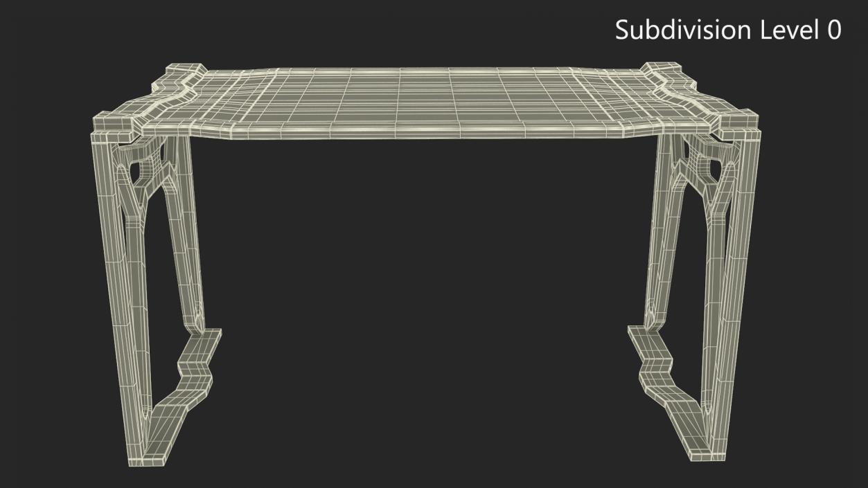 Sci-fi Table Orange 3D model