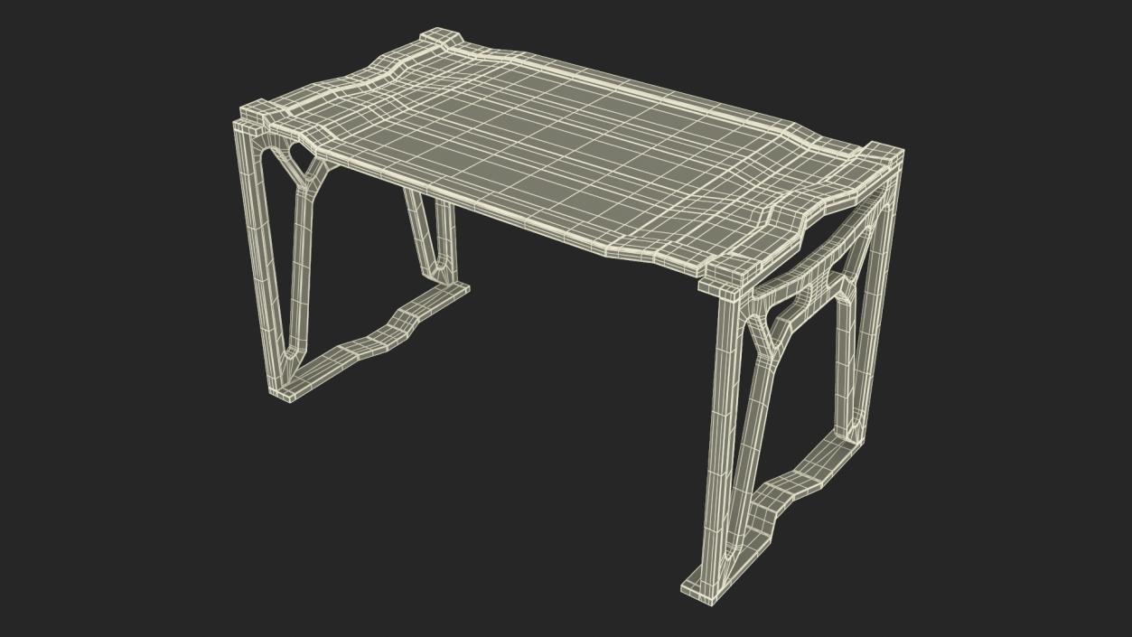 Sci-fi Table Orange 3D model