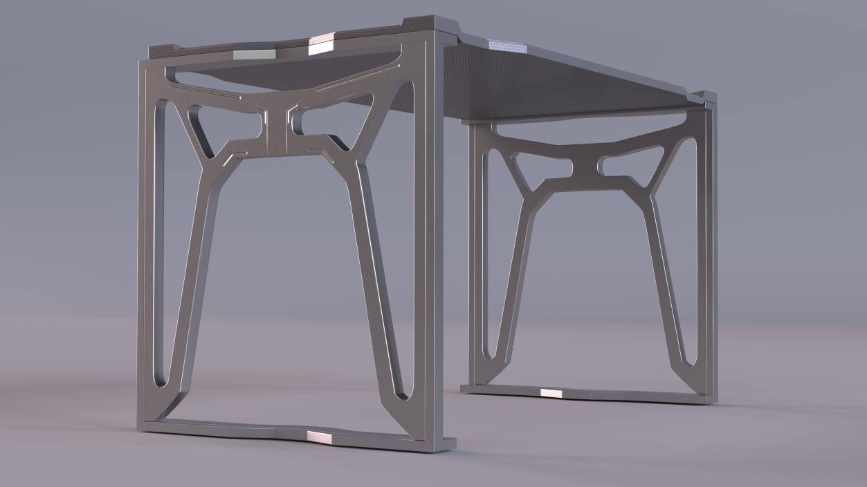 Sci-fi Table Orange 3D model