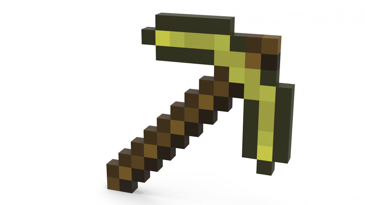 Minecraft Golden Pickaxe 3D model