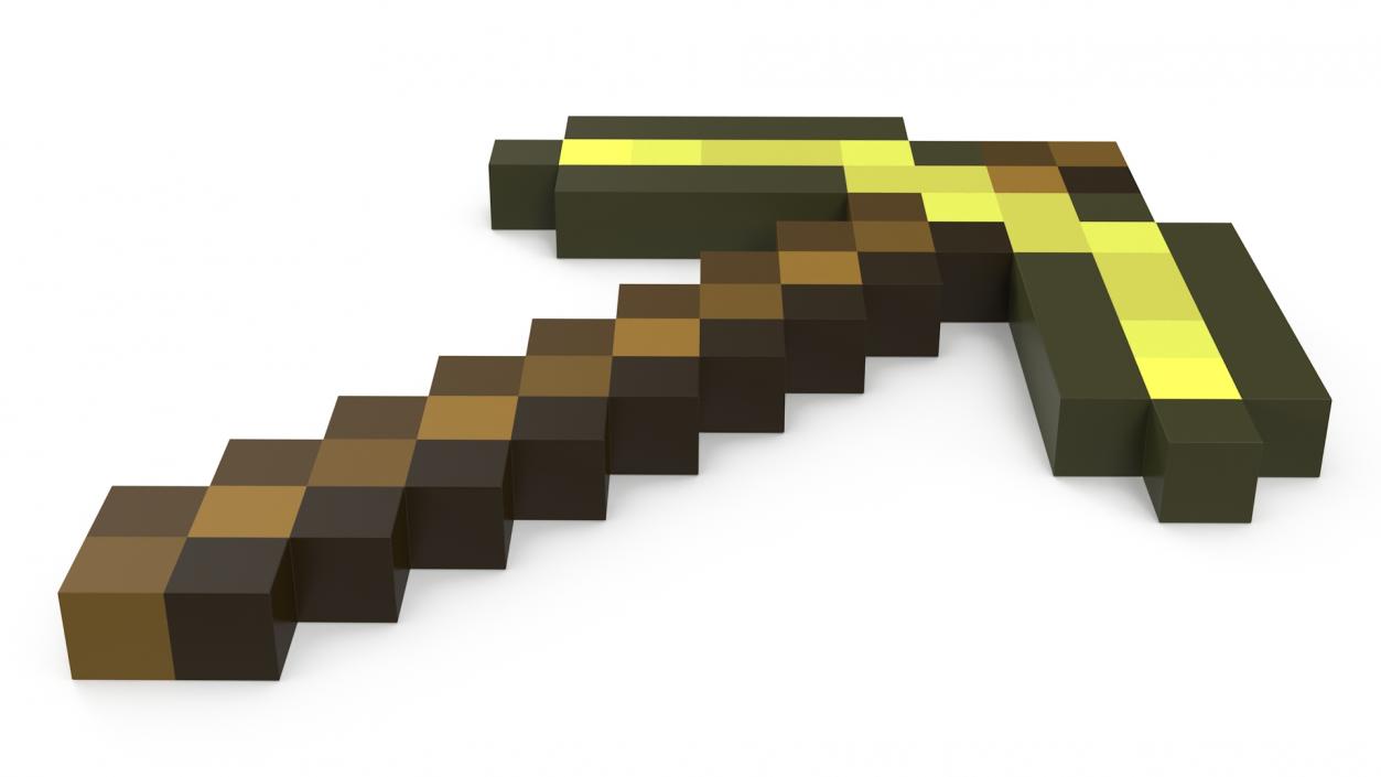 Minecraft Golden Pickaxe 3D model