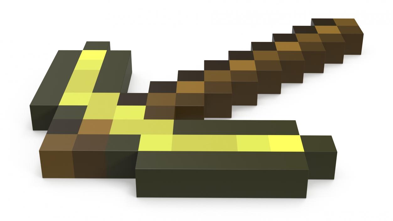 Minecraft Golden Pickaxe 3D model