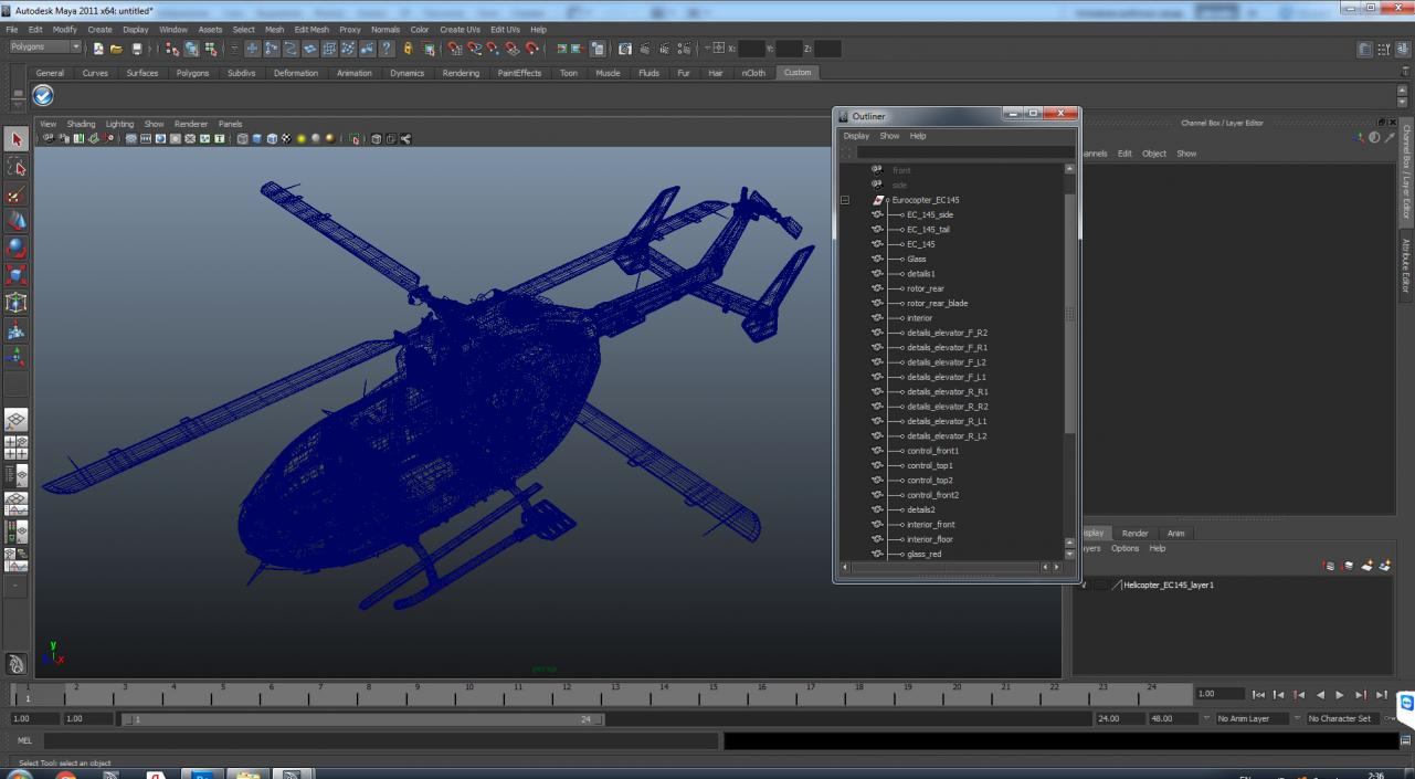 3D model Eurocopter EC145 Medical Helicopter