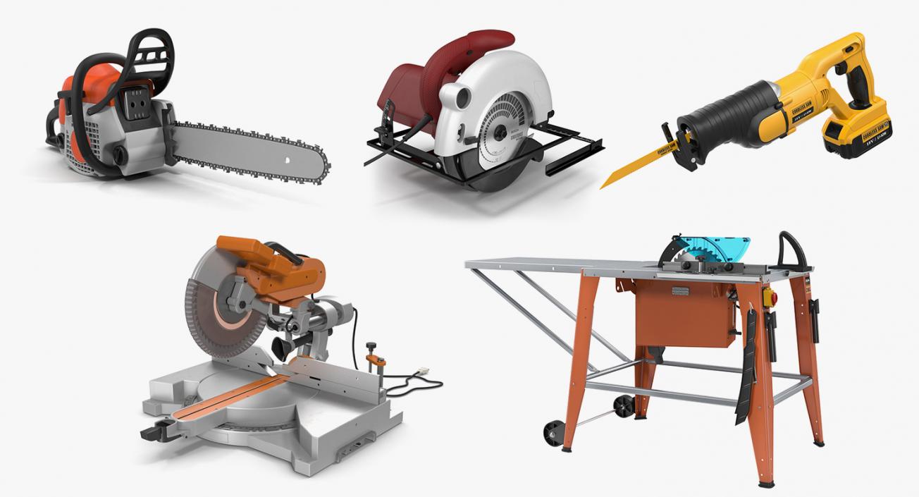 3D Electric Saws 3D Models Collection 3