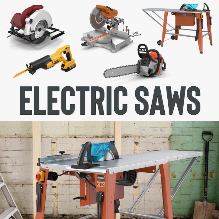 3D Electric Saws 3D Models Collection 3