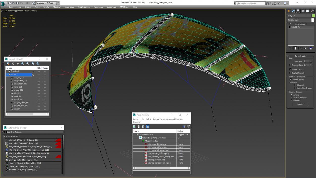 3D Kitesurfing Wing